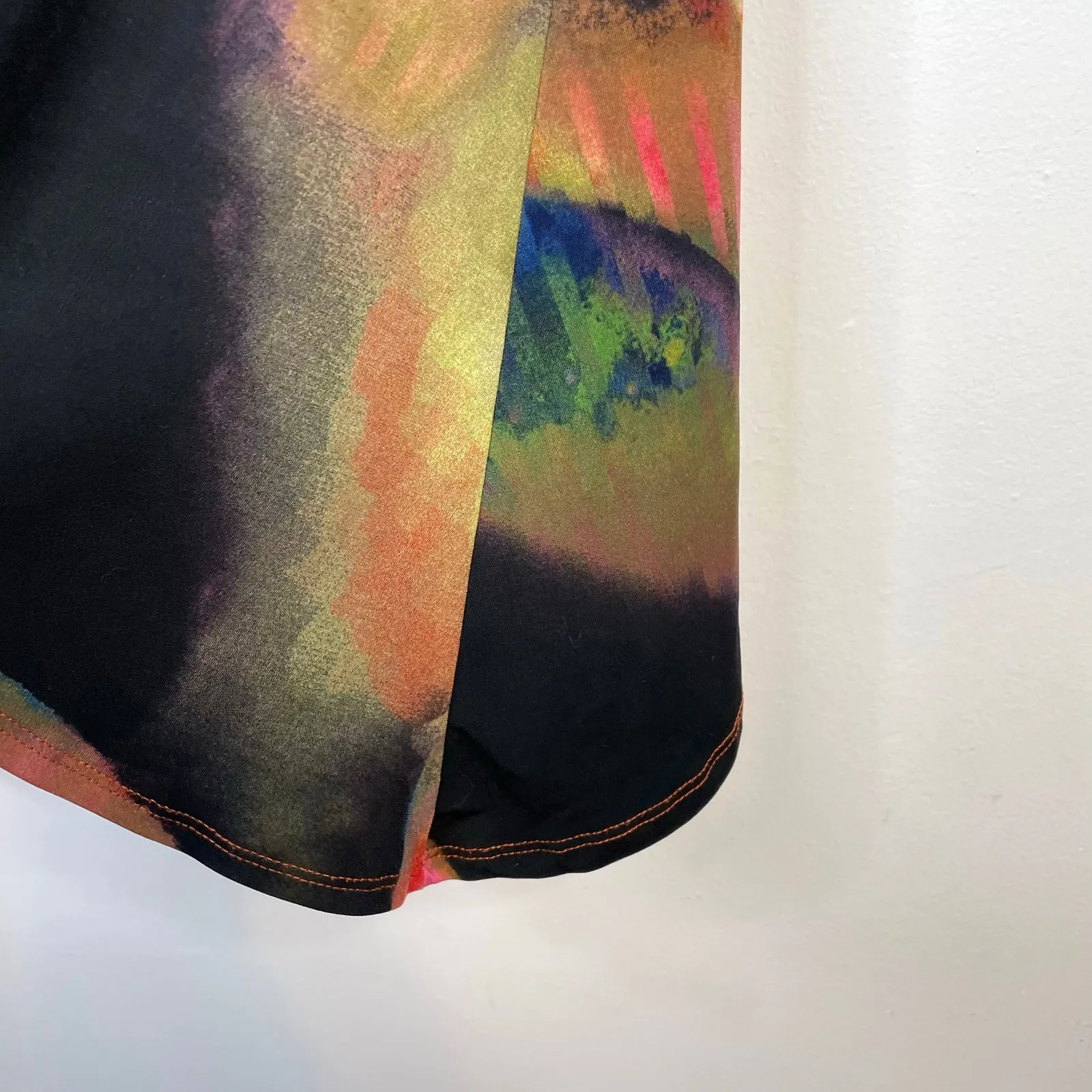 Clara Sunwoo Sun Woo Flowy Abstract Floral Asymmetrical Tunic Top Knit Womens XL Multiple - Image 4