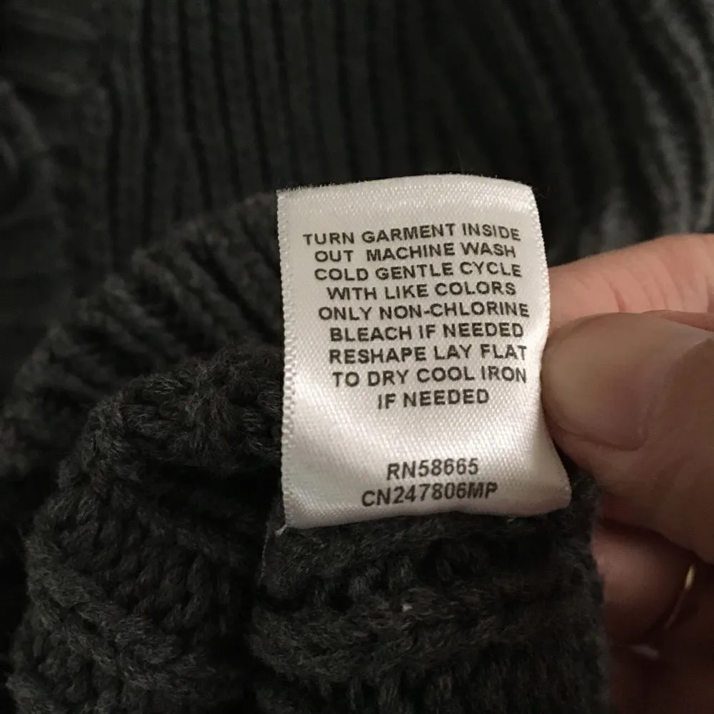 Caslon dark gray button front cardigan MP - Image 8