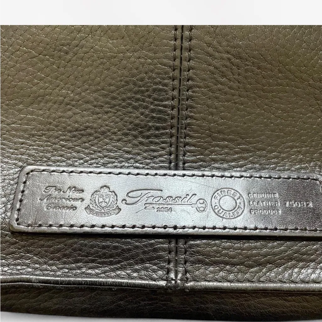 Fossil Black Crossbody Bag Leather Purse - Image 5