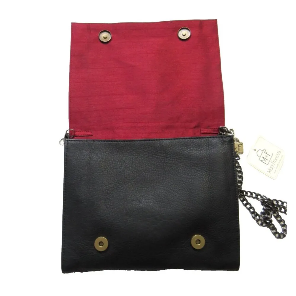 NWT Mary Frances Straight to My Heart Beaded Flap Front Crossbody Purse - Image 8