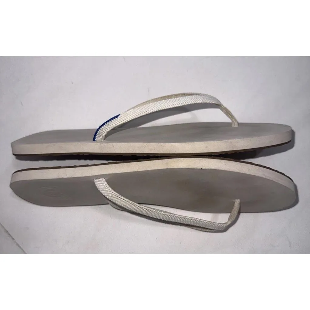 Rothy’s White Minimalist Basic Old Money Classic Preppy Designer Flip Flops 8 - Image 4