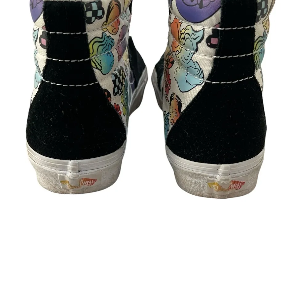 Vans Black and White High-Top Sneakers with Suede Finish - Image 3