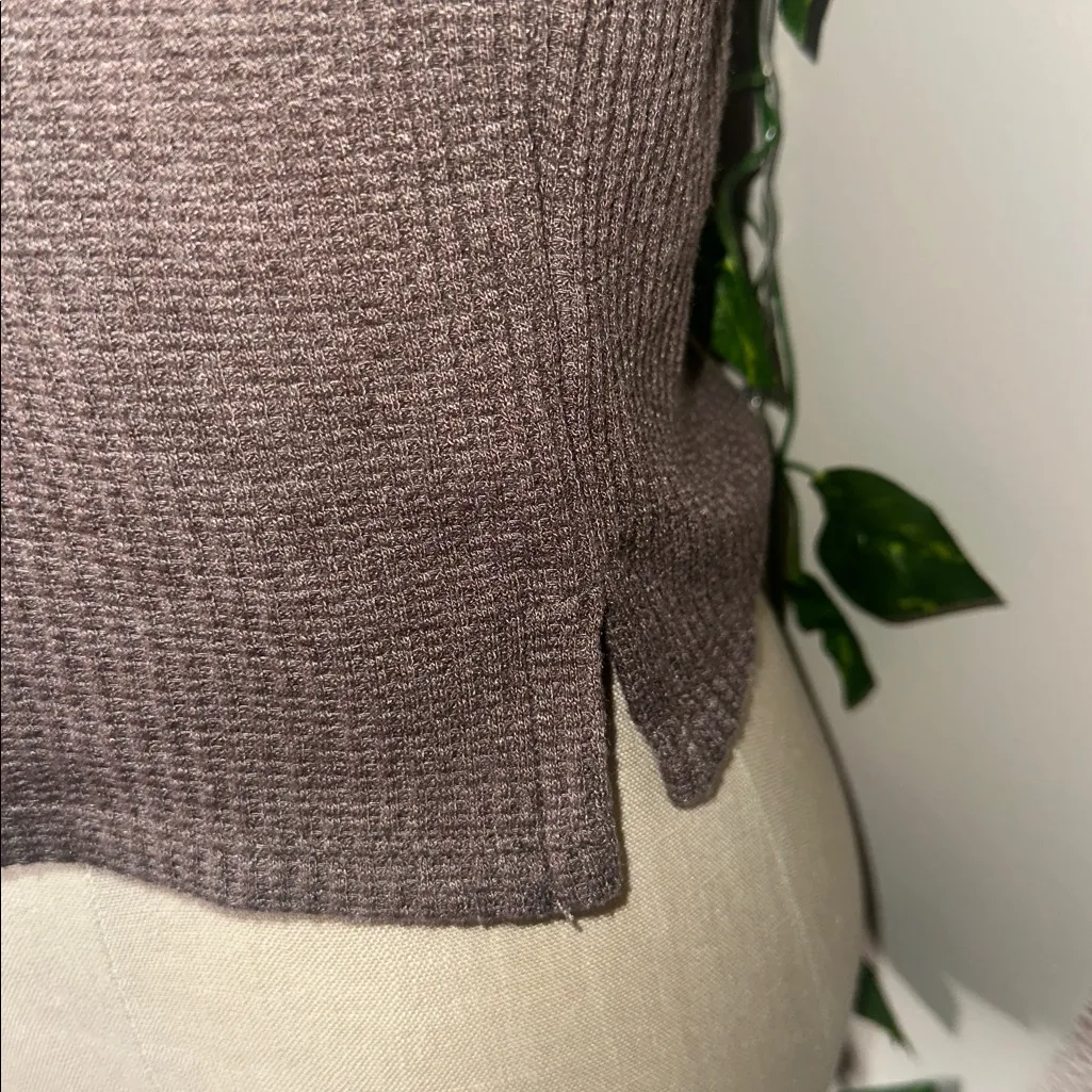 Pacsun Brown Waffleknit Longsleeve Tee - Image 3