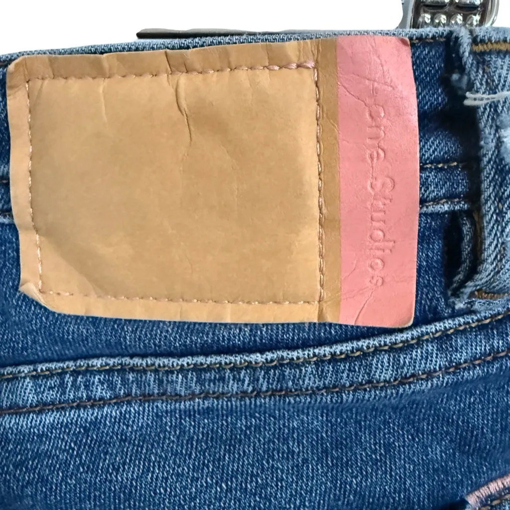 Acne Studios Peg Mid Blue Jean Bla konst Women’s Size Waist 26 Length 32 - Image 6