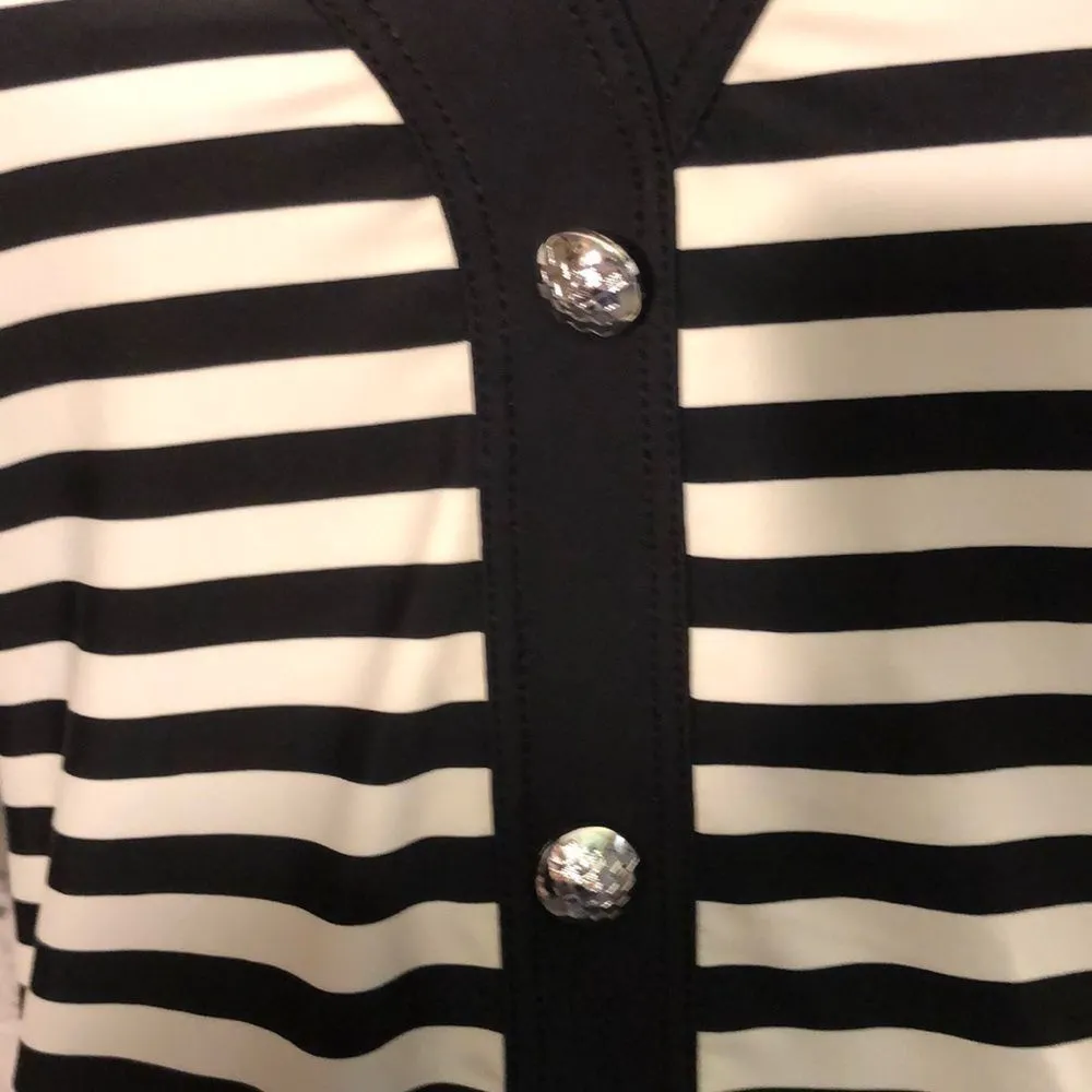 Pulassi Chinese Striped Hooded Tankini Swi… Size M - Image 6