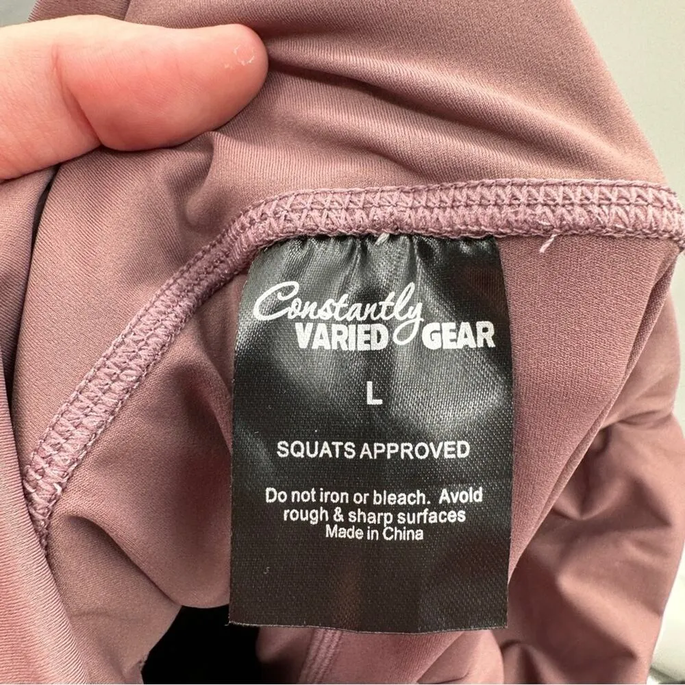 Constantly Varied Gear CVG Dusty Rose Ruched Capri‎ Crossfit Leggings Size L Pink Size L - Image 5