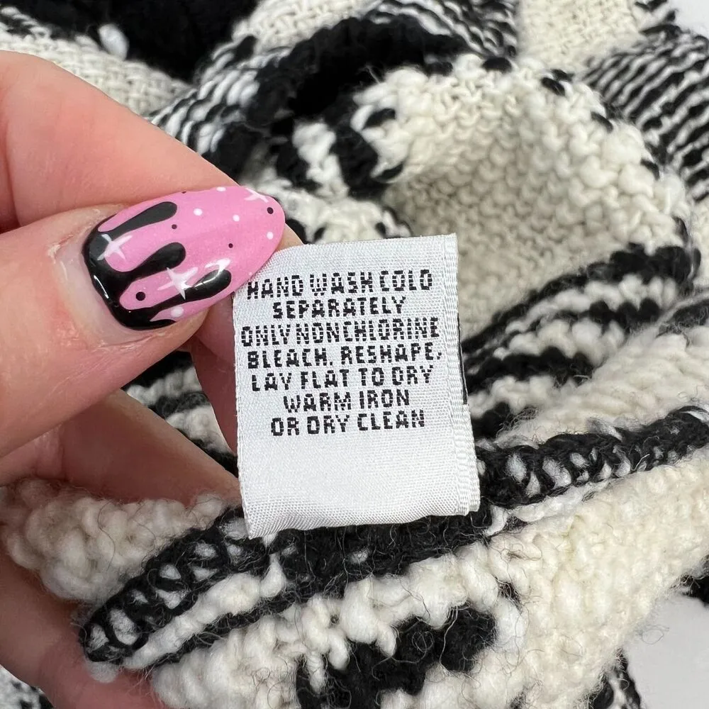 Vtg Talbots Size LP L Petite Sweater Wool Blend Plaid Turtleneck Pullover Knit - Image 8