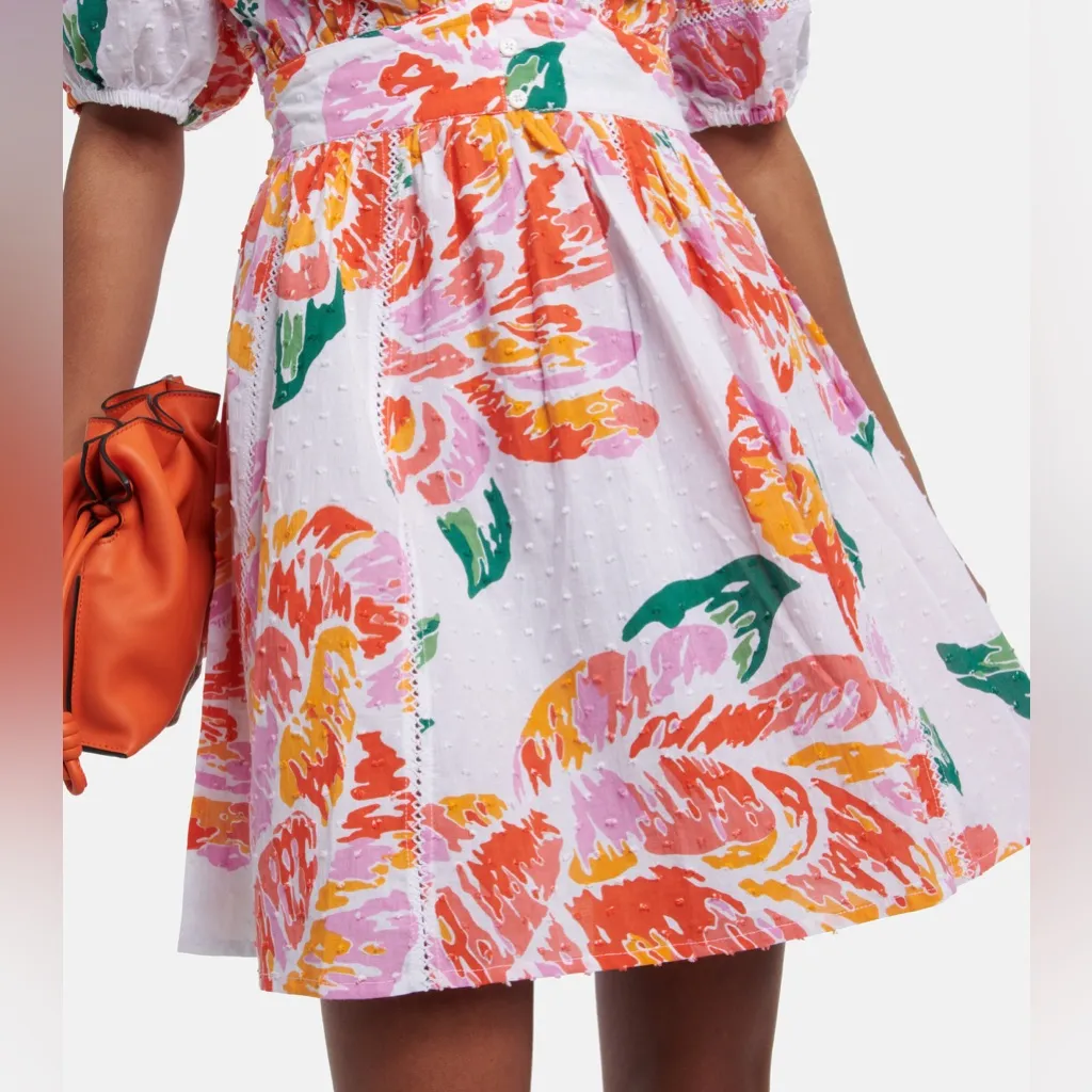 Poupette St Barth Reina Printed Cotton Mini Dress Size Medium - Image 3