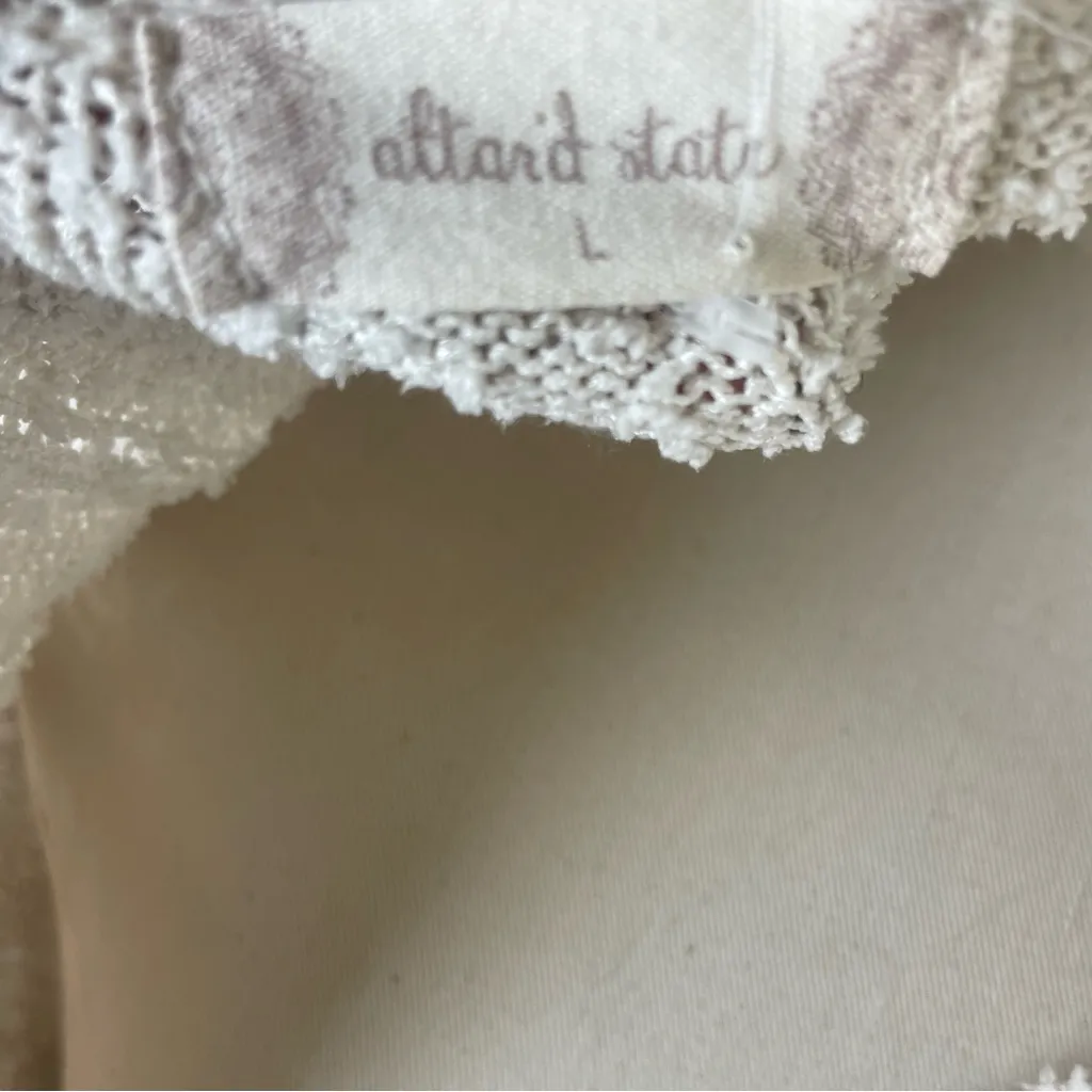 Alter’d State Chenille‎ Cable Knit Sweater Large Soft Beige Cozy Fall Layering - Image 7