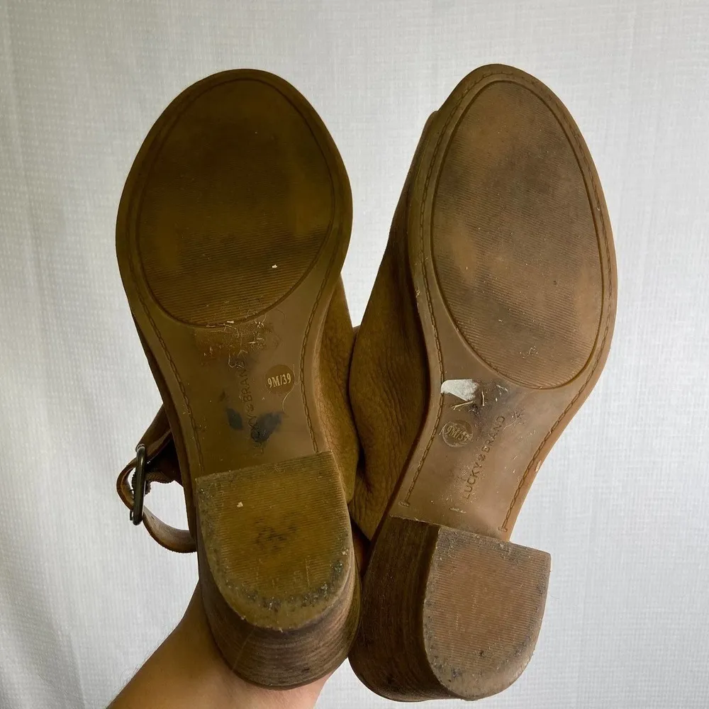 Lucky Brand | Brown Leather Heels 9‎ Wedge Women’s - Image 5