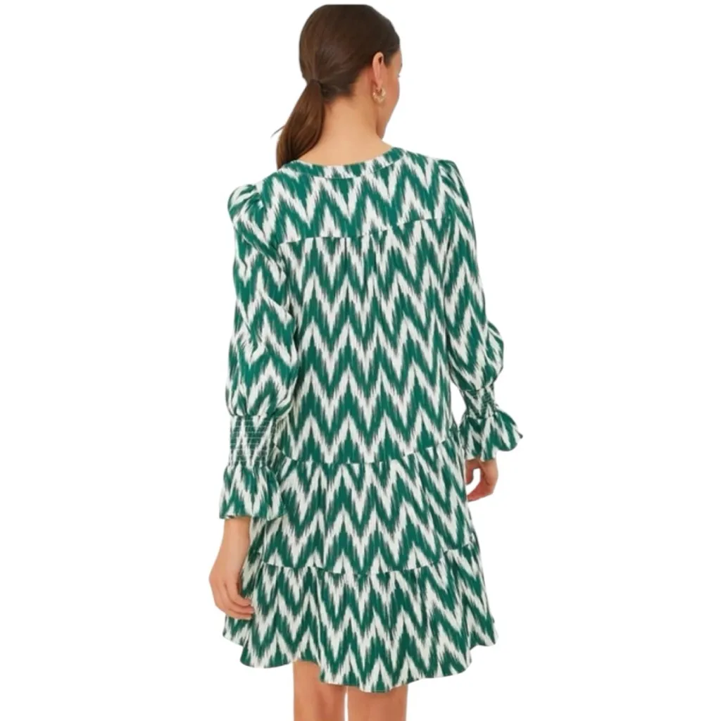 Pomander Place x Tuckernuck - Green Ikat Kenzo Dress Sz S - Image 2