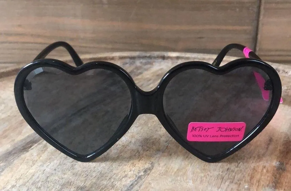 Betsey Johnson NWT  Heart Shaped Black Sunglasses - Image 2