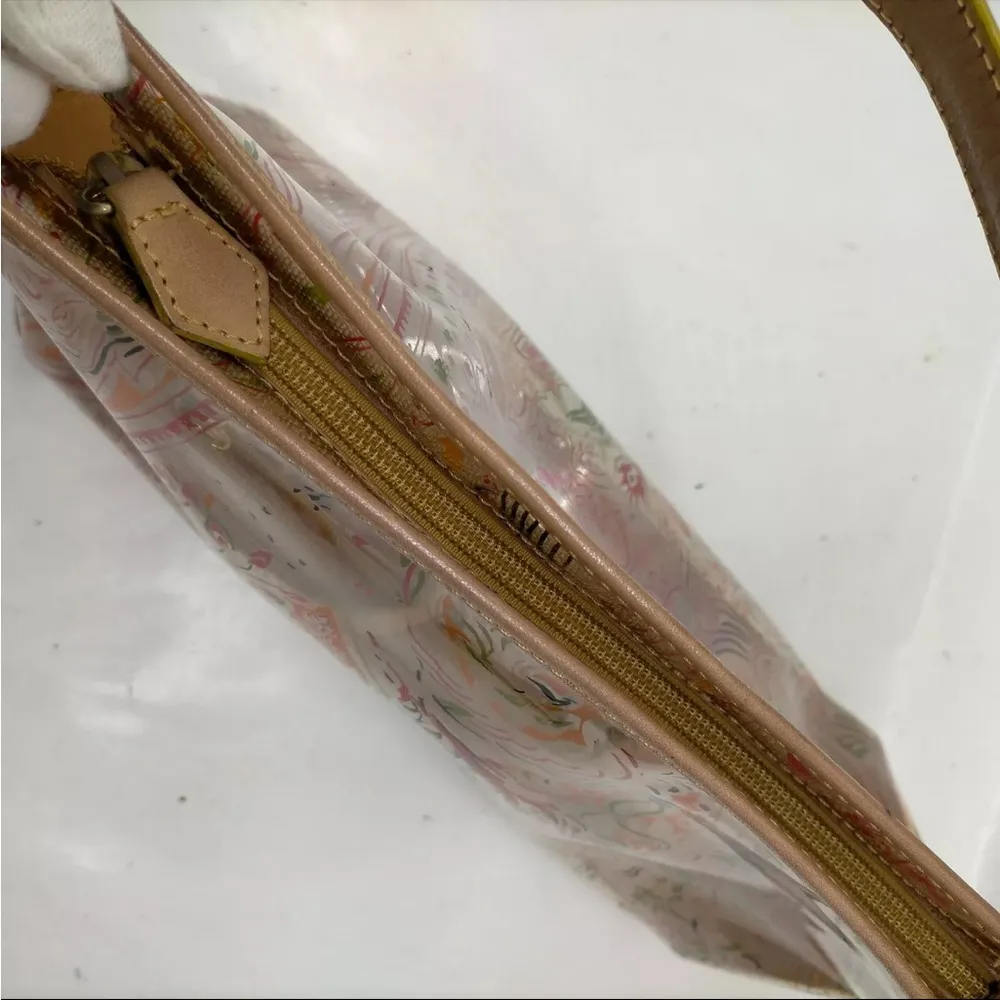 Etro Paisley Clear Vinyl Event Shoulder Bag and Makeup Case EUC Pink - Image 9