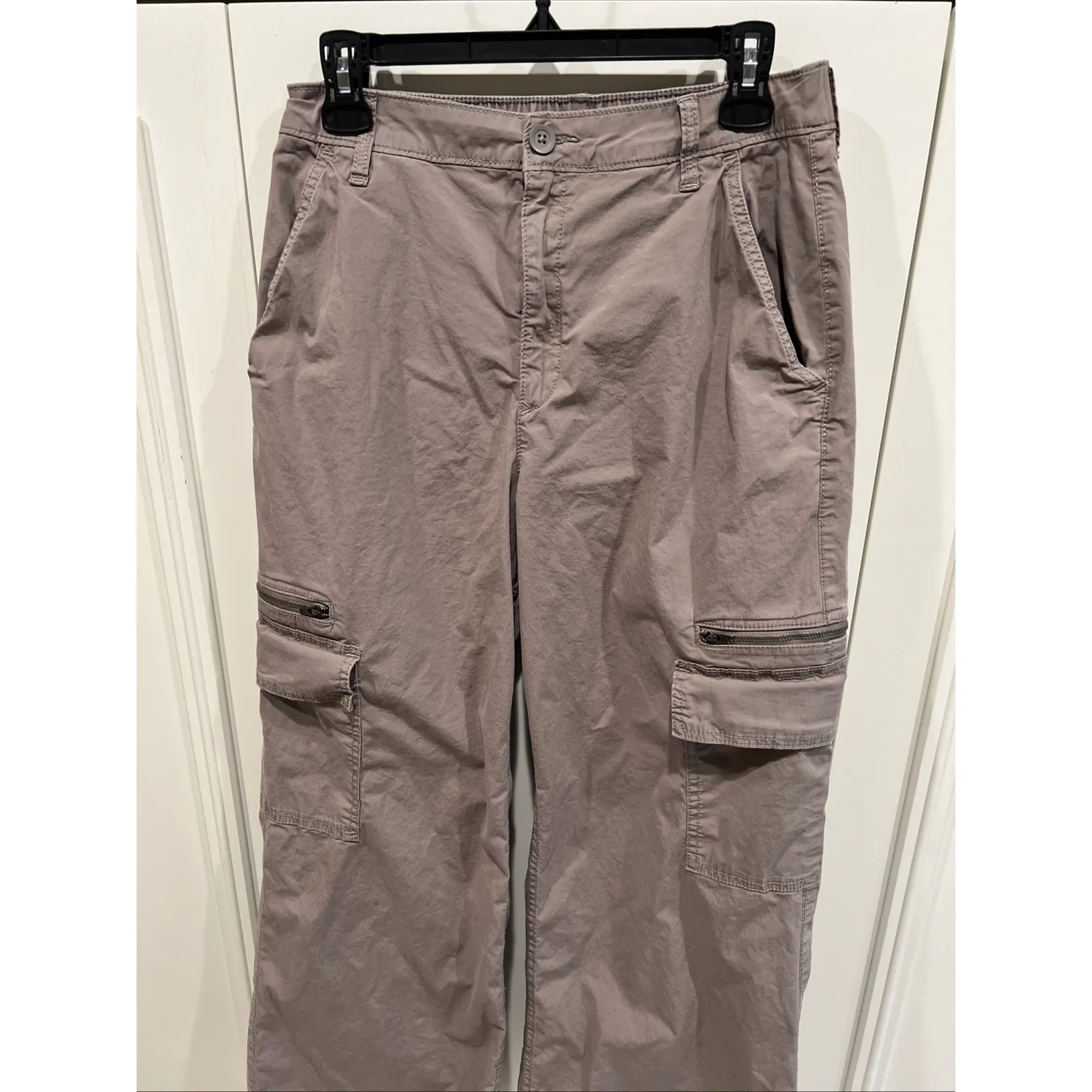 Social Tourist Ultra High Rise Cargo Pants Wide Leg Baggy Boho Grunge Minimalist Brown Size M - Image 2