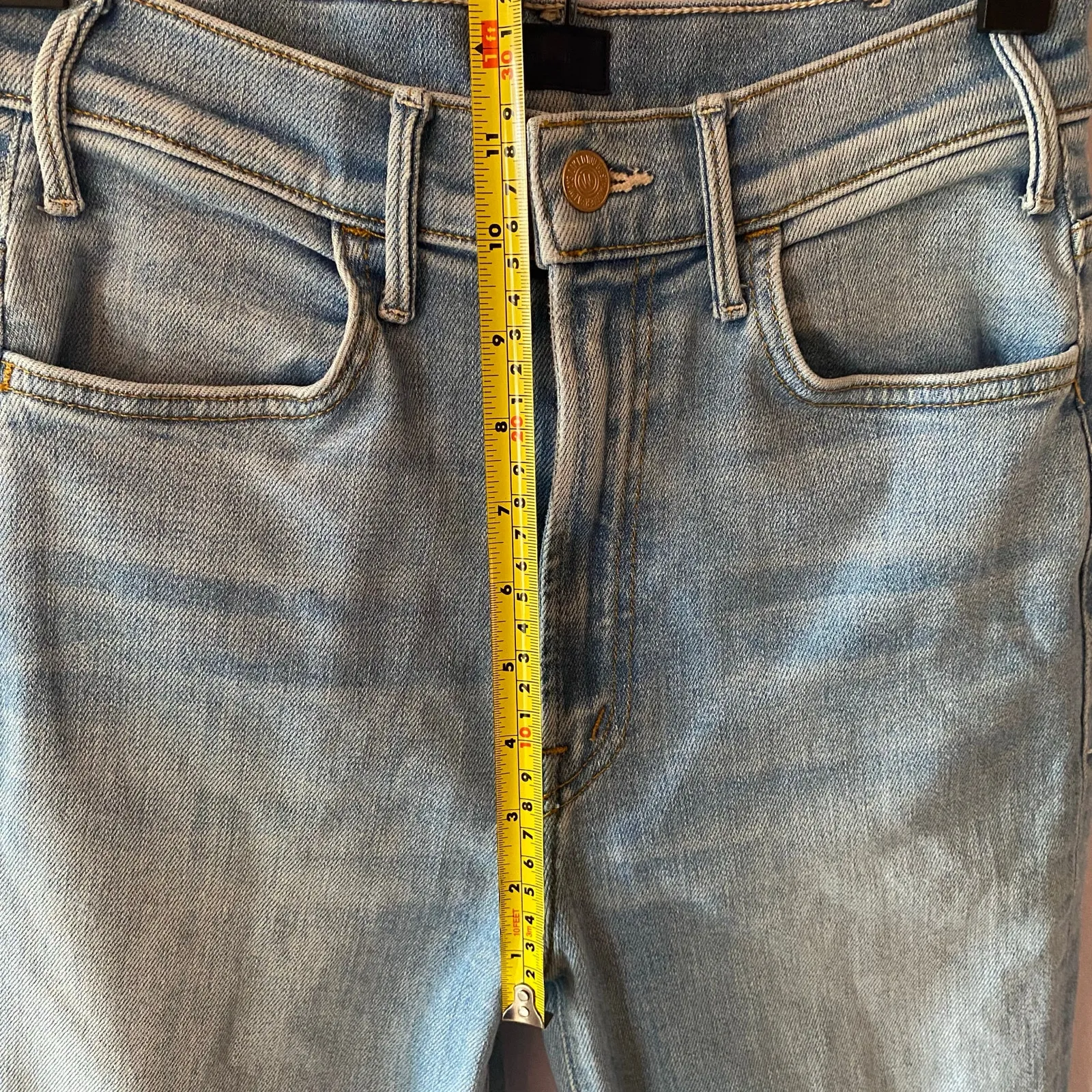 Mother Denim The Hustler Ankle Fray Jeans in High-Life Cropped Women's size 26 - Image 12