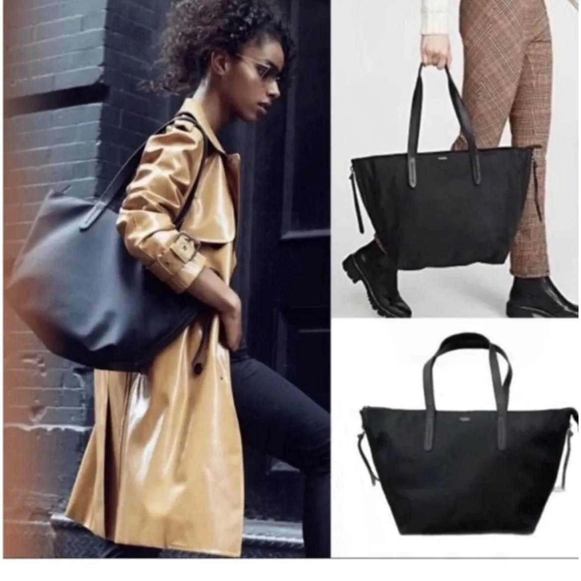 Botkier New York Bond Tote Bag Black Leather Shoulder Handbag - Image 2