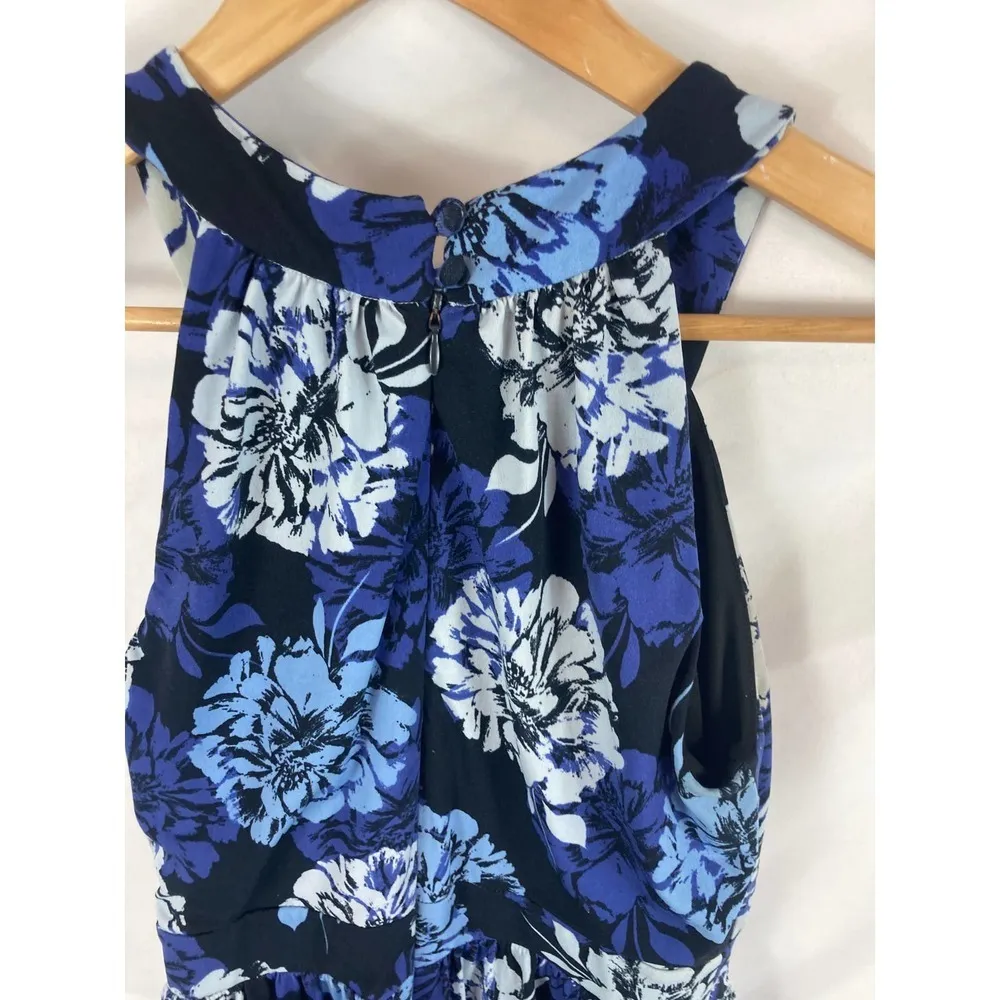 Banana Republic Floral Print High Neck Dress Size 0 - Image 3