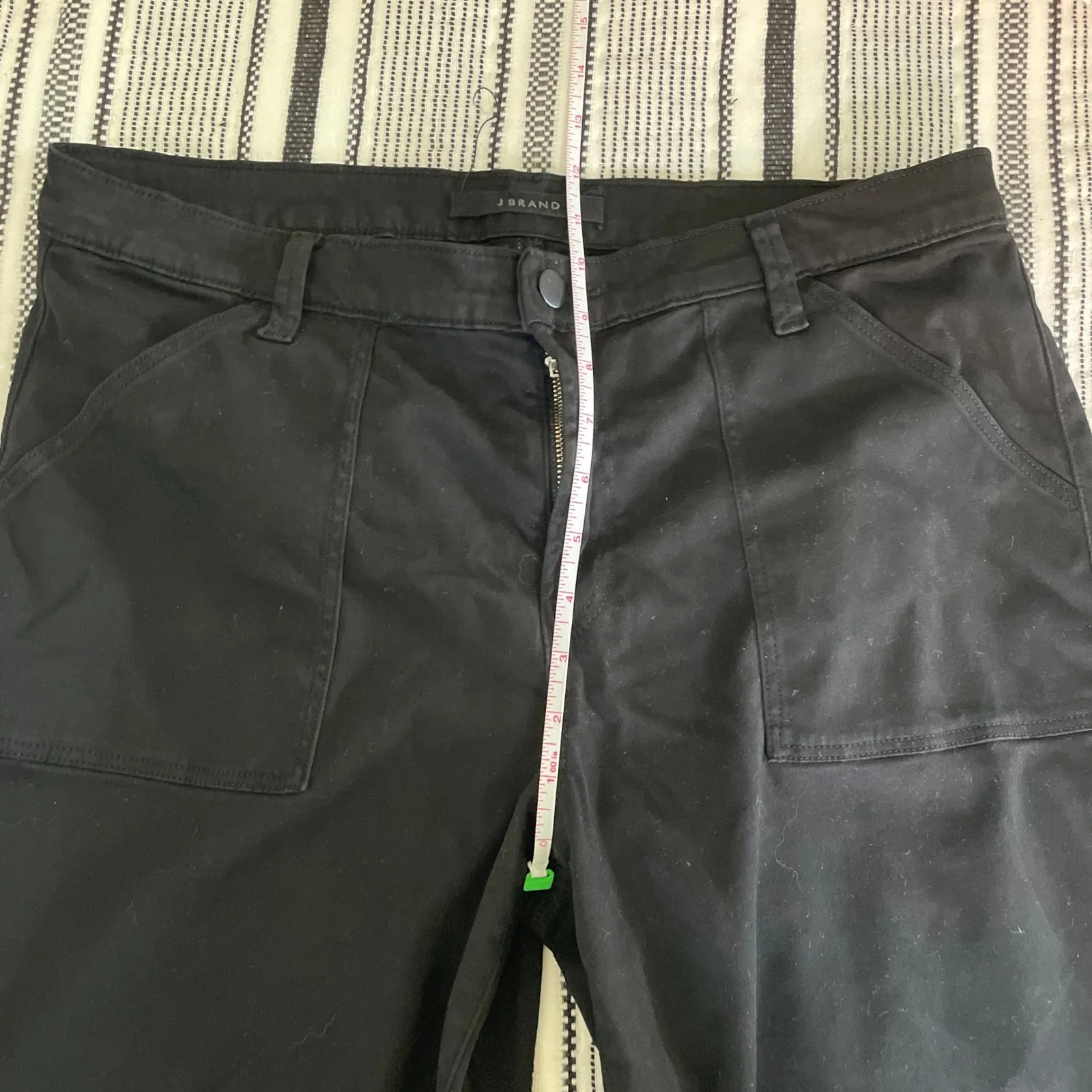 J Brand Arkin Zip Ankle Jogger Pants Black sz 31 Casual Comfy Athleisure Utility - Image 11