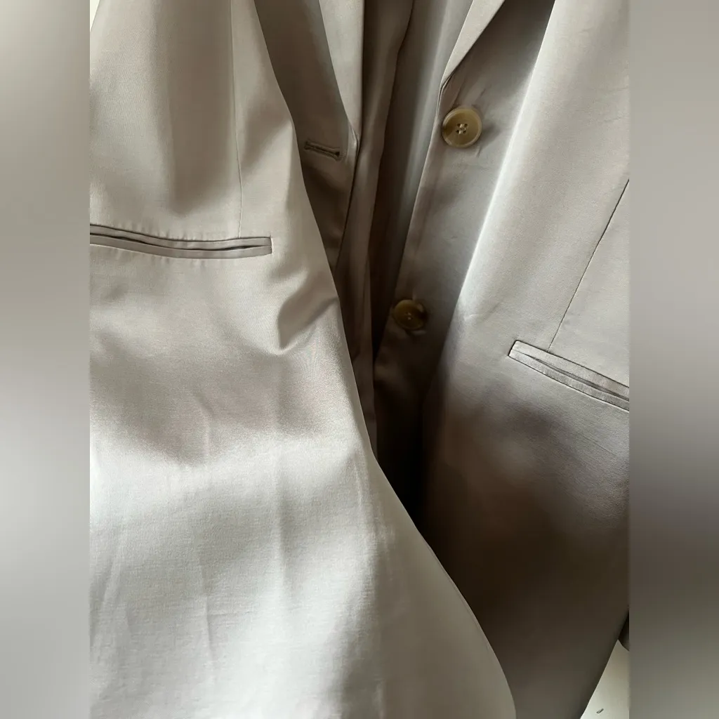 H&M Women’s Oversized Taupe Blazer – Lightweight Satin Finish, Size XS - Image 6
