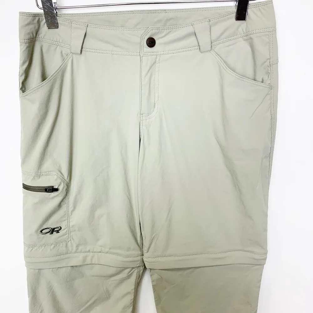 Women's Outdoor Research Beige Convertible Hiking Pants 4 - Image 3