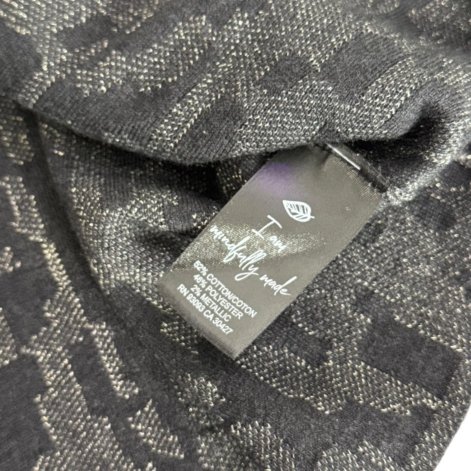 NIC+ZOE Twilight Shimmer Knit Top Size M Sweater Metallic Long‎ Sleeve NEW - Image 7