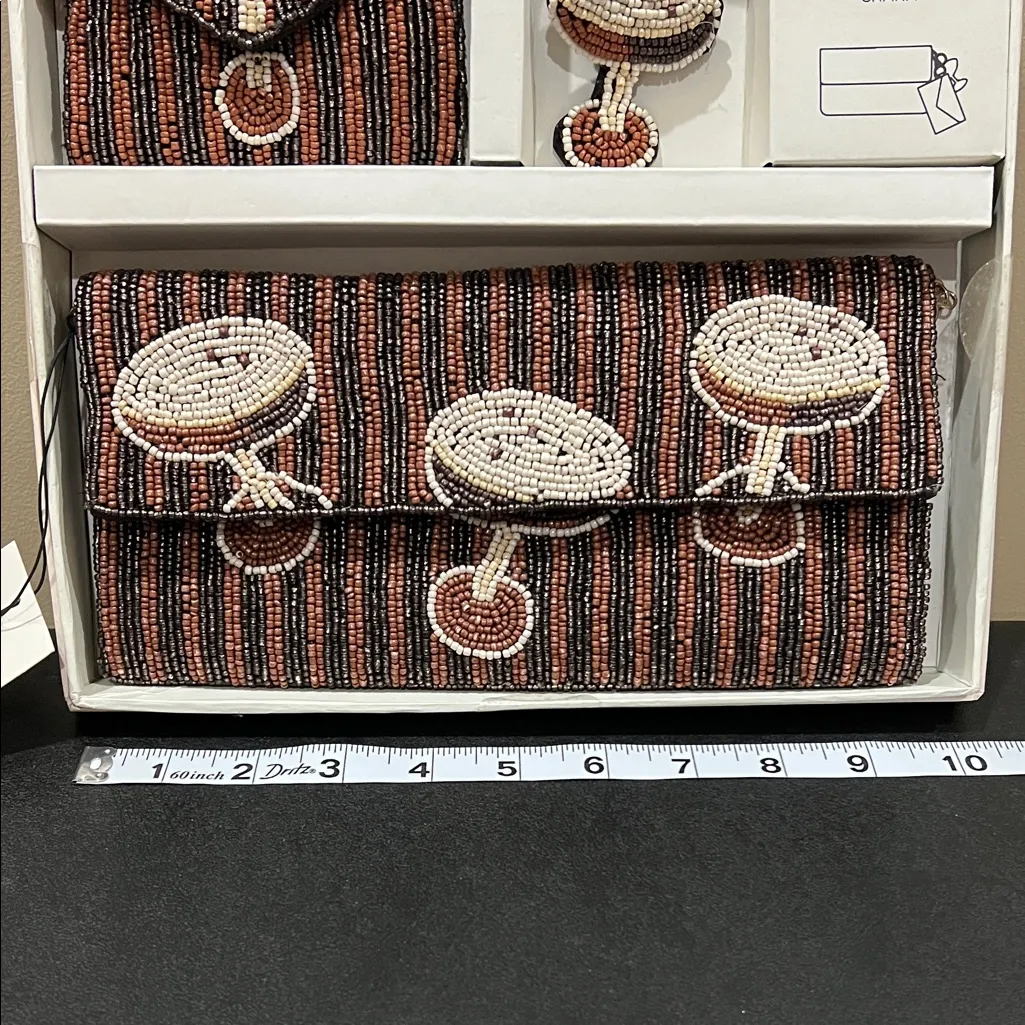 Rachel Zoe Striped Beaded Accessory Set - Image 11