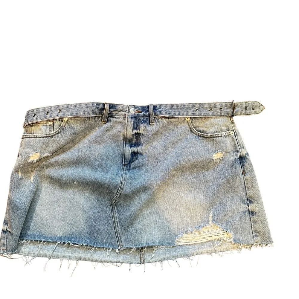 Ser.o.ya size 3X sample cut out denim skirt Blue - Image 10
