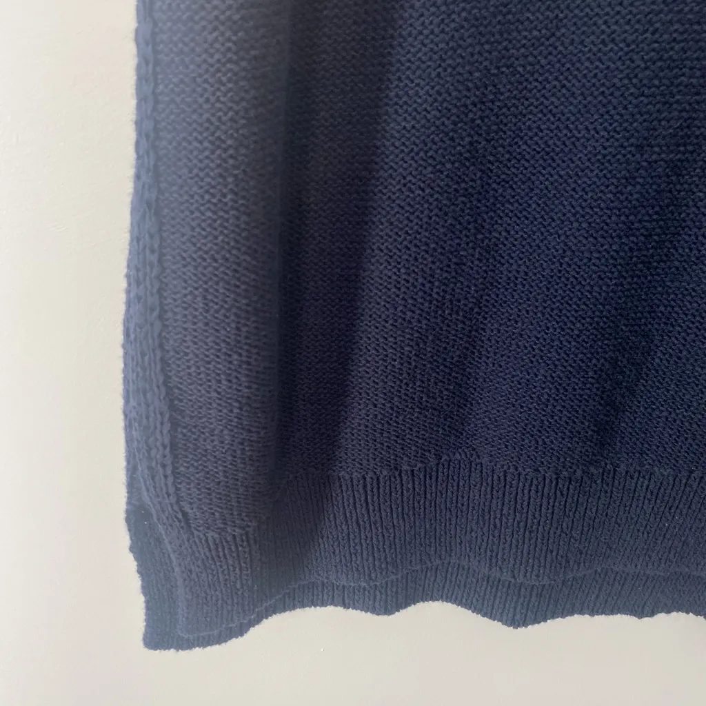 Daily Ritual Sleeveless Knit Sweater Navy Blue Tunic Top XL Lagenlook Career - Image 8