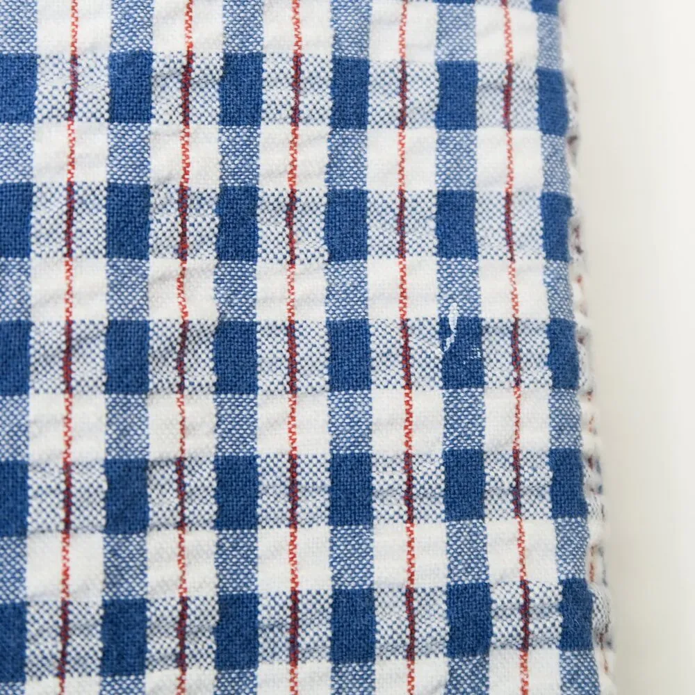 Vintage 70s Breeches Red White & Blue Plaid Seersucker Shorts Size 30 - Image 8