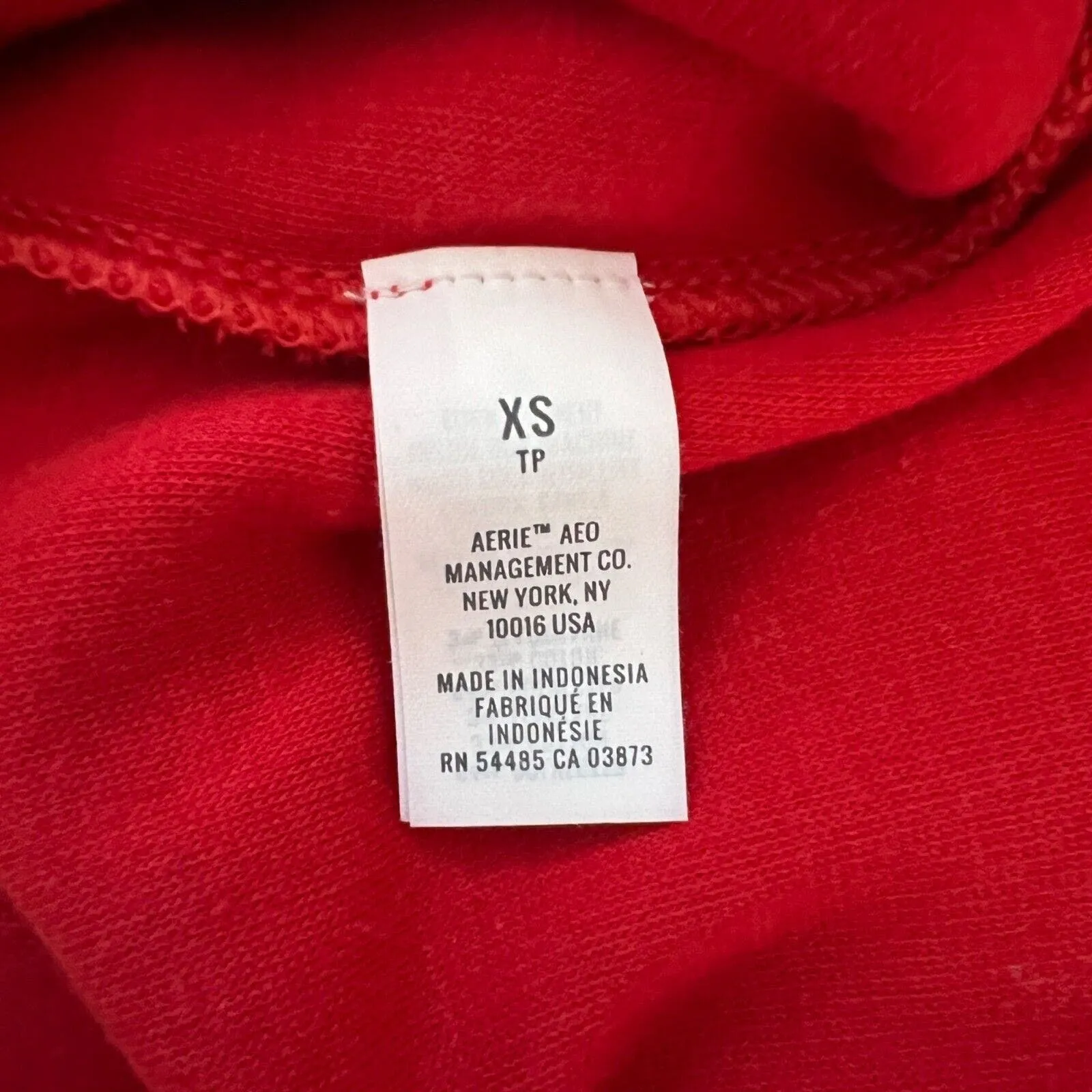 Aerie Shirt Womens XSmall Red Aerie Terry Soft Sweatshirt Fuzzy Cozy Athleisure‎ - Image 6