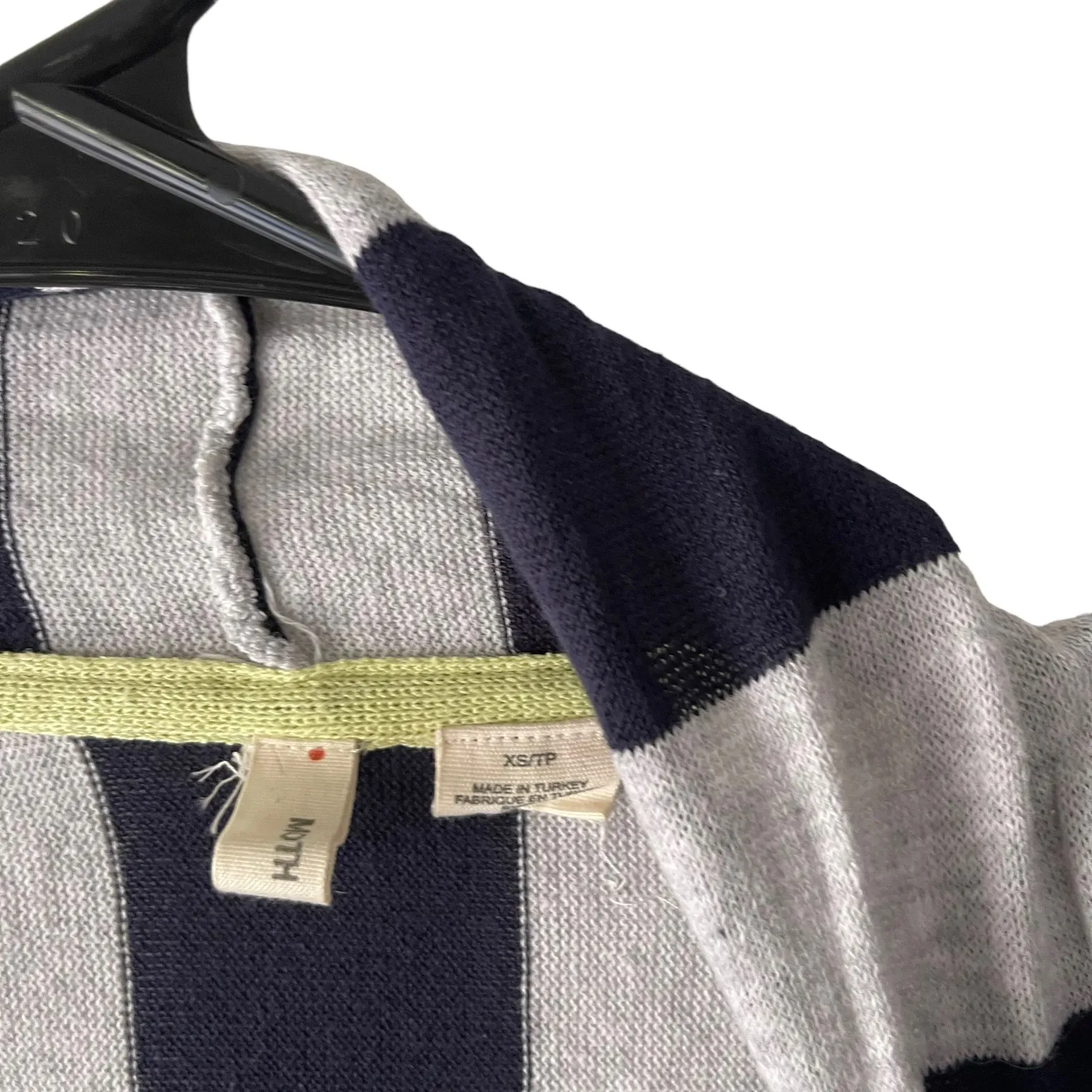 Anthropologie Moth Size XS Striped Waterfall Open Front‎ Tie Cardigan Sweater - Image 5