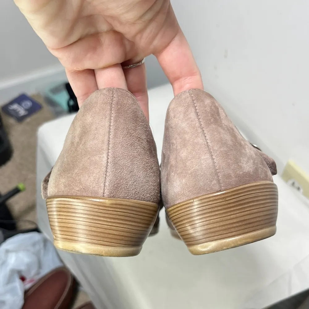 Ziera Flower Dizzy Mary Jane Mauve Leather Suede Comfort Shoe Size EU 40 US 9.5 Tan - Image 5