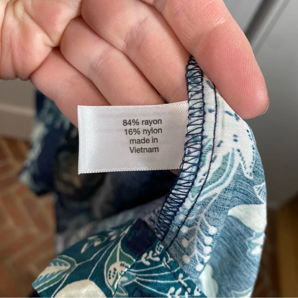 Lane Bryant Bubble-Sleeve Tie-Waist Maxi Dress navy floral size 18 NWT no belt - Image 4