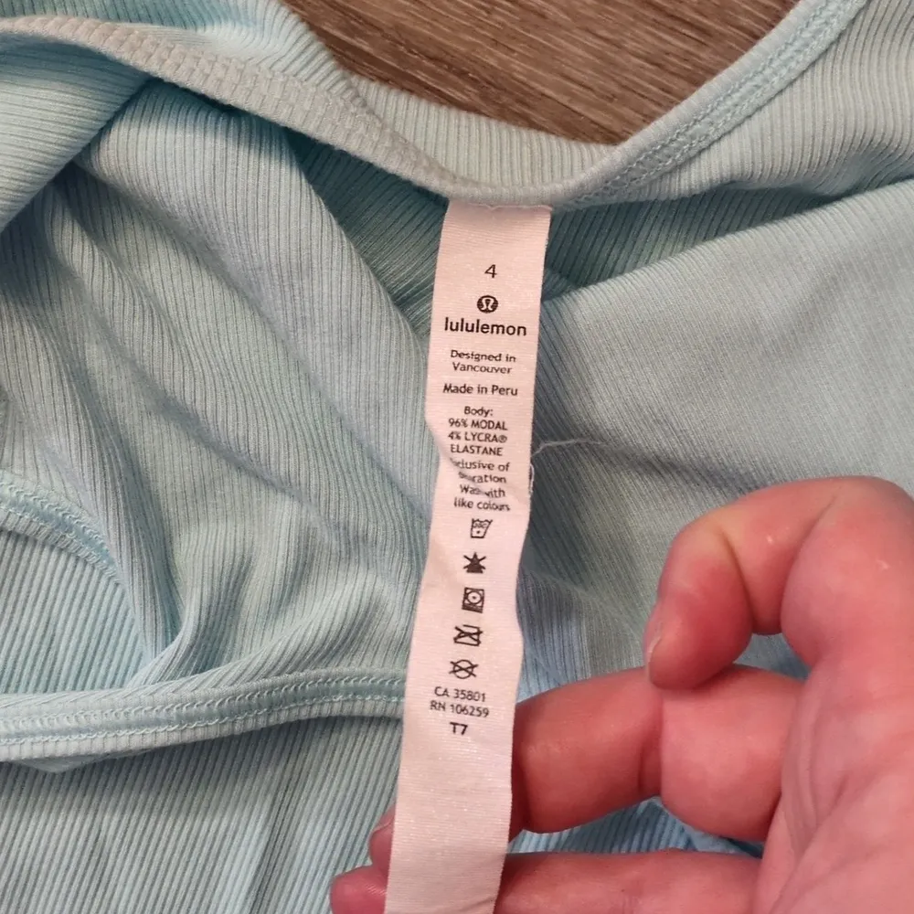 Lululemon LA Double Strap Shoulder TankBlue Glow Size 4 - Image 3