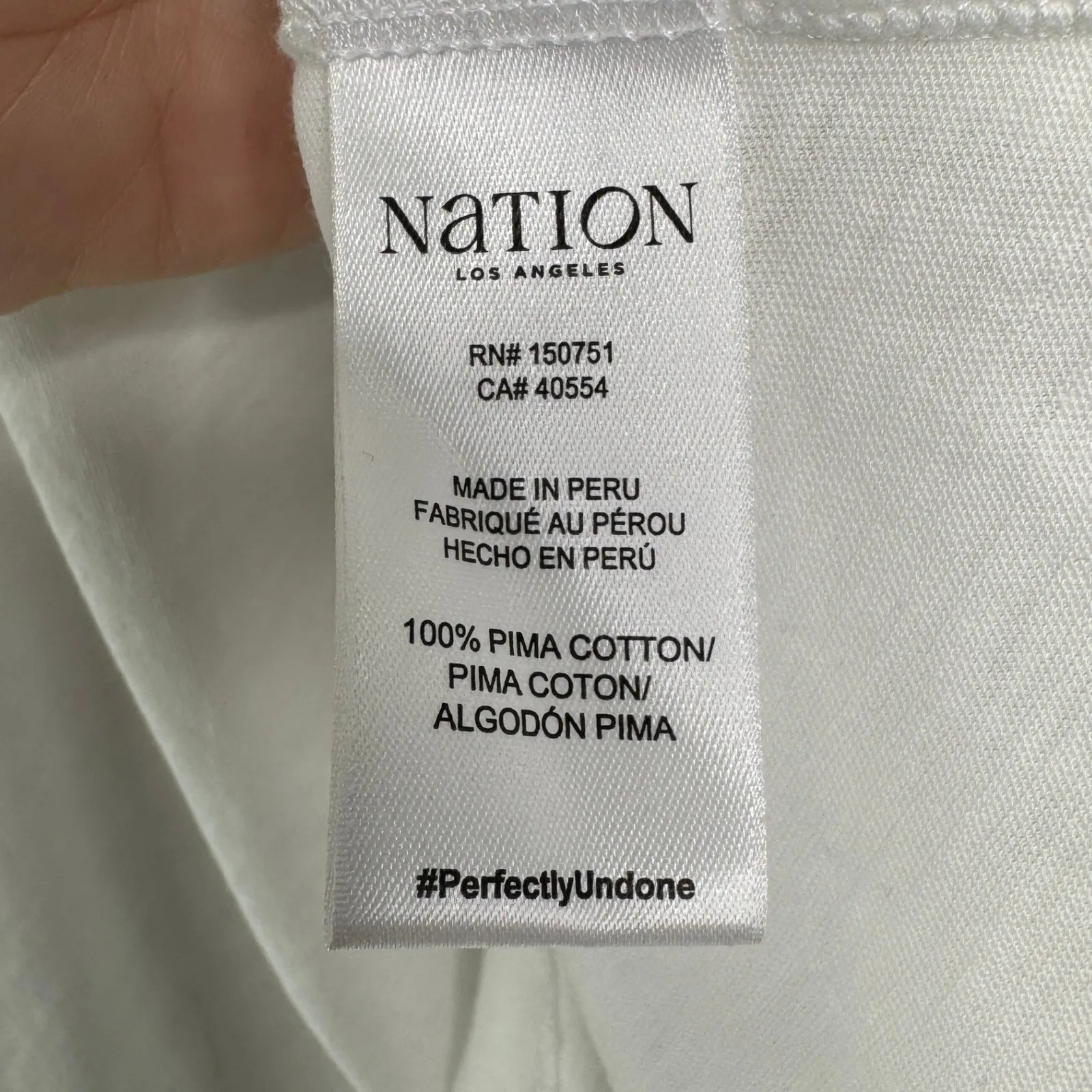 Nation LTD Lian Long Sleeve Top Size Large White Minimalist Casual Soft Basics - Image 11