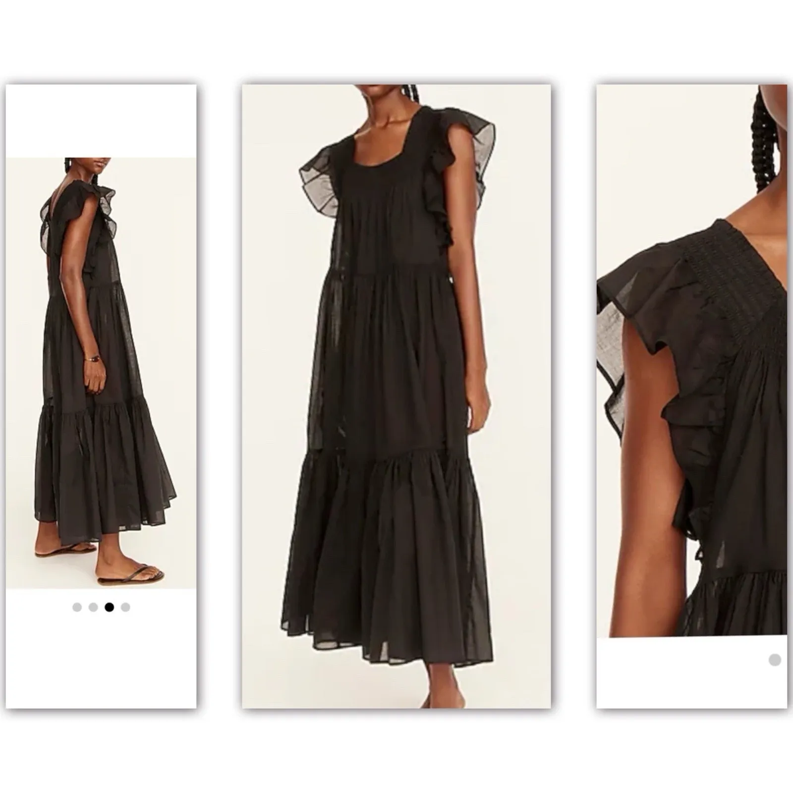 J.Crew Super Stretchy Cover Up Maxi Dress XS Highly Elastic Swim Beach Black - Image 2