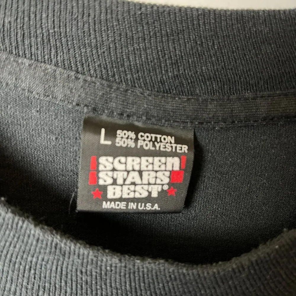 1990s Roadkill Cafe Single Stitch Tee M Funny Menu Graphic Black USA Unisex Fit Size M - Image 4