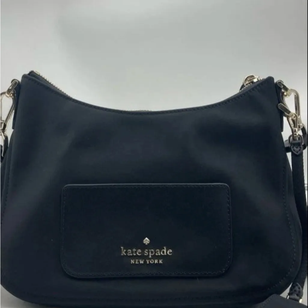 Kate Spade Black Shoulder Bag with Mini Pouch - Image 5