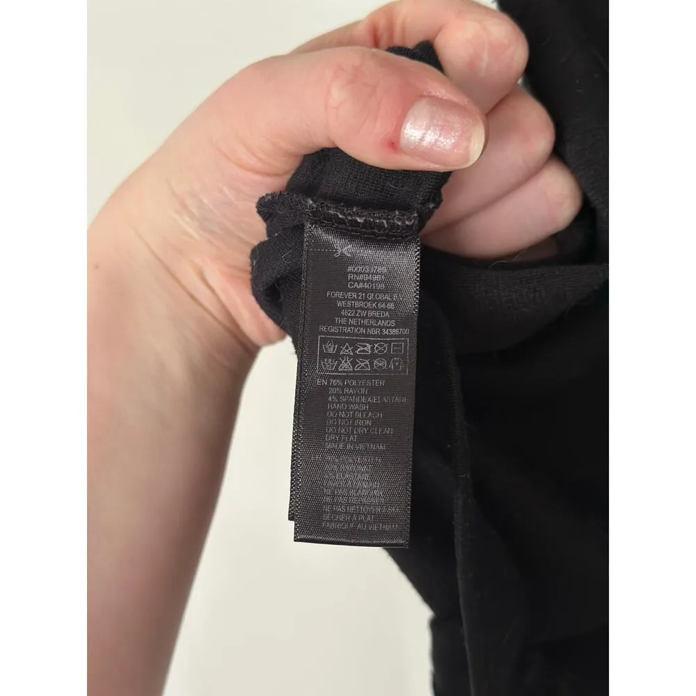 Vintage Y2K Forever 21 Small Black Strappy Back Butterfly Cutout Mini Dress - Image 6