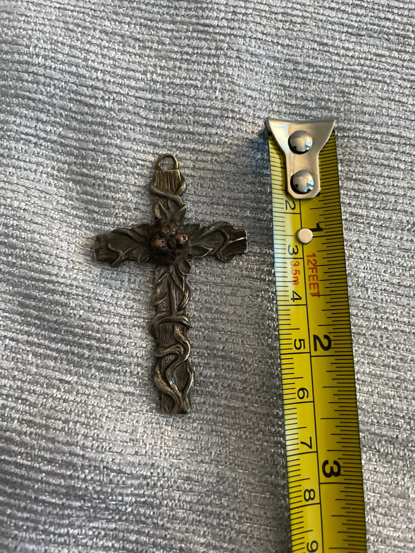 Vintage Pope Cross Pendant St John Paul II - Image 2