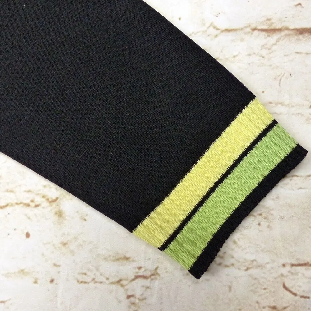 Exclusively Misook Cardigan Womens Plus 3X Black Green Yellow Trim V - Image 9