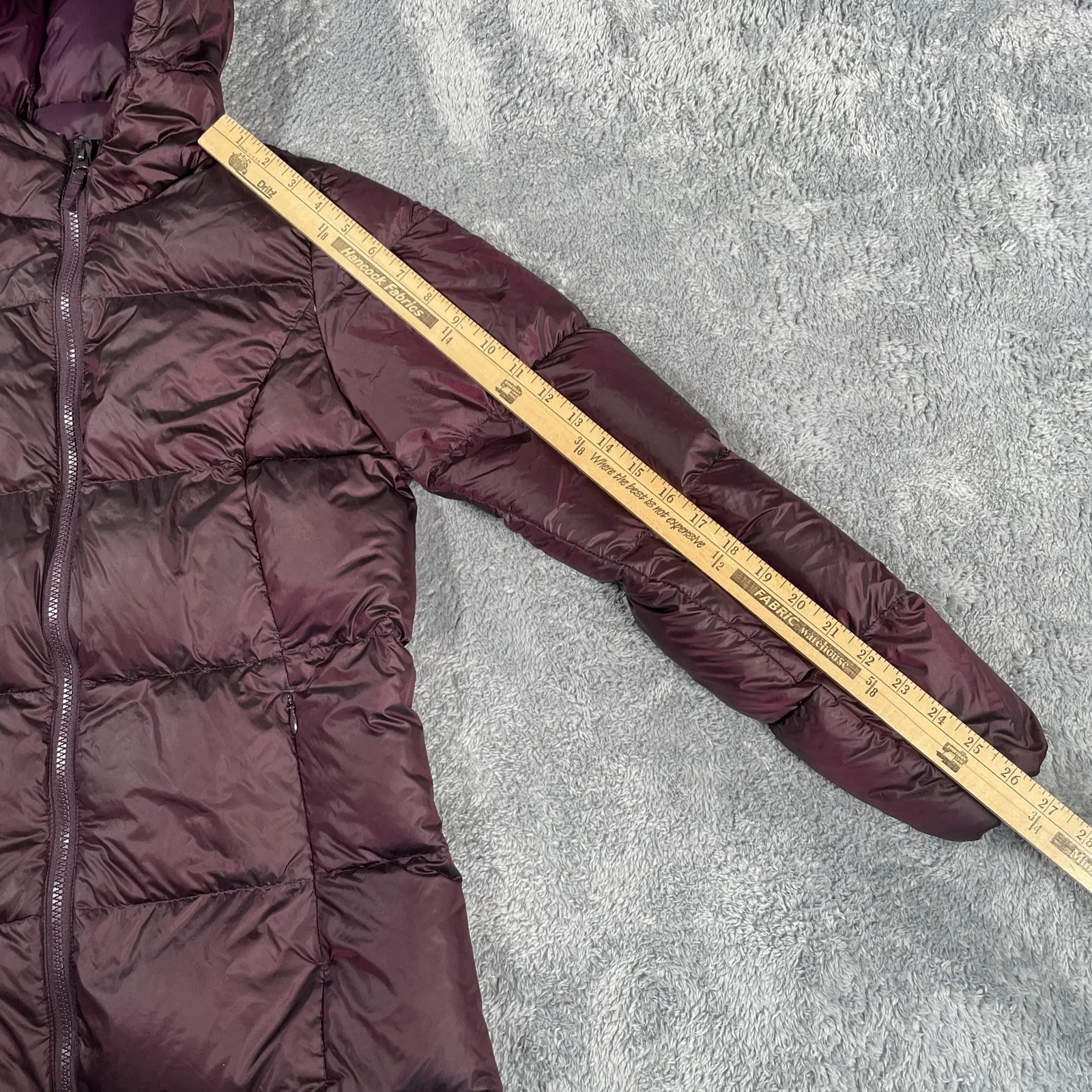 Eddie Bauer Luna Peak Down Parka Women's SZ S Purple EB550 Hooded Jacket Coat - Image 10