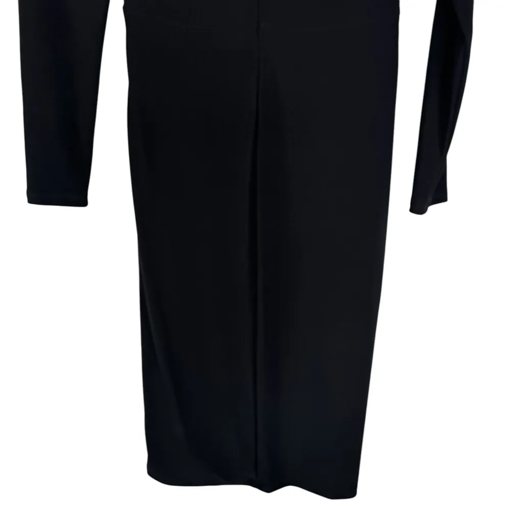 Lauren Ralph Lauren Women's Jersey Surplice Cocktail Dress Rhinestone Chain‎ 6 - Image 13