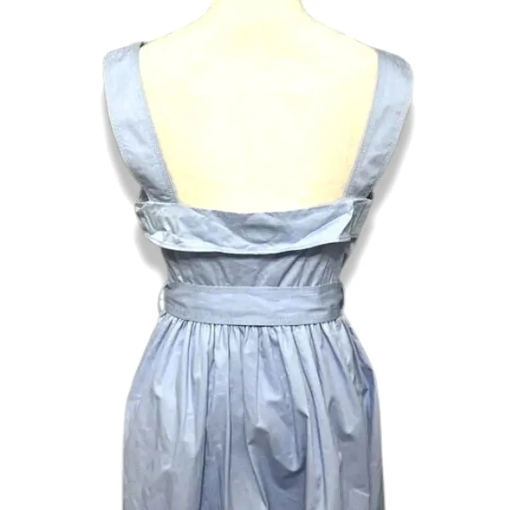 Stine Goya Stina Midi Dress Wide Straps Rhinestone Buttons Blue Women's XS NWOT - Image 6