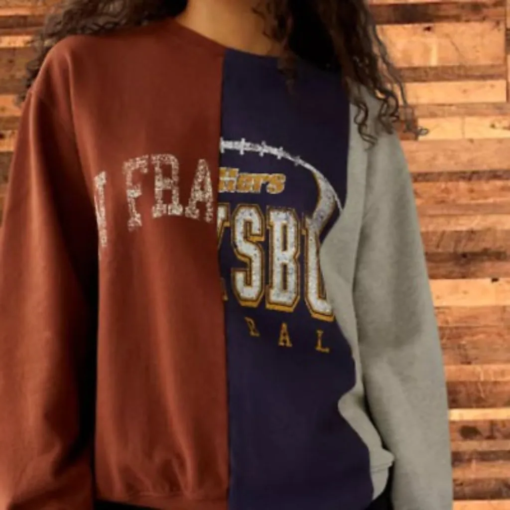 San Francisco Spliced Crew Neck Sweatshirt Size Medium - Image 3