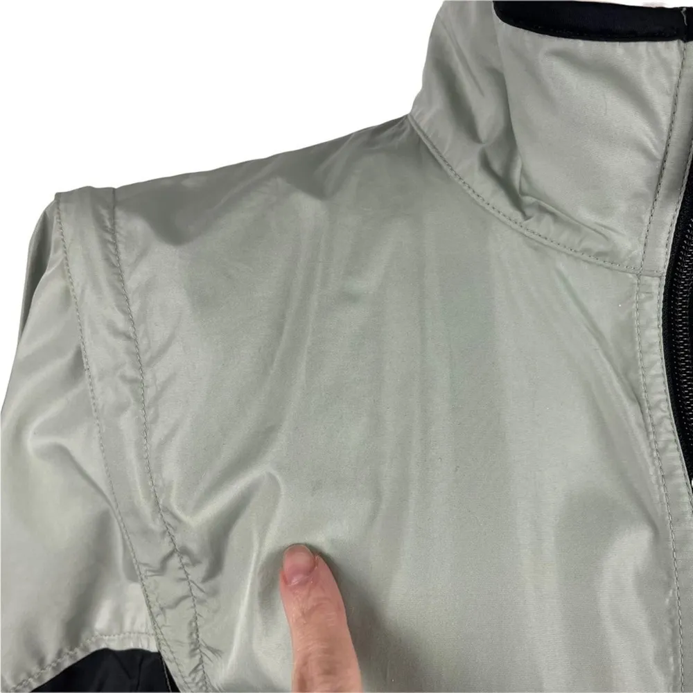 Pearl Izumi Women's Cycling Soft Shell Full Zip Jacket Zip Off Arms Color Green - Image 14