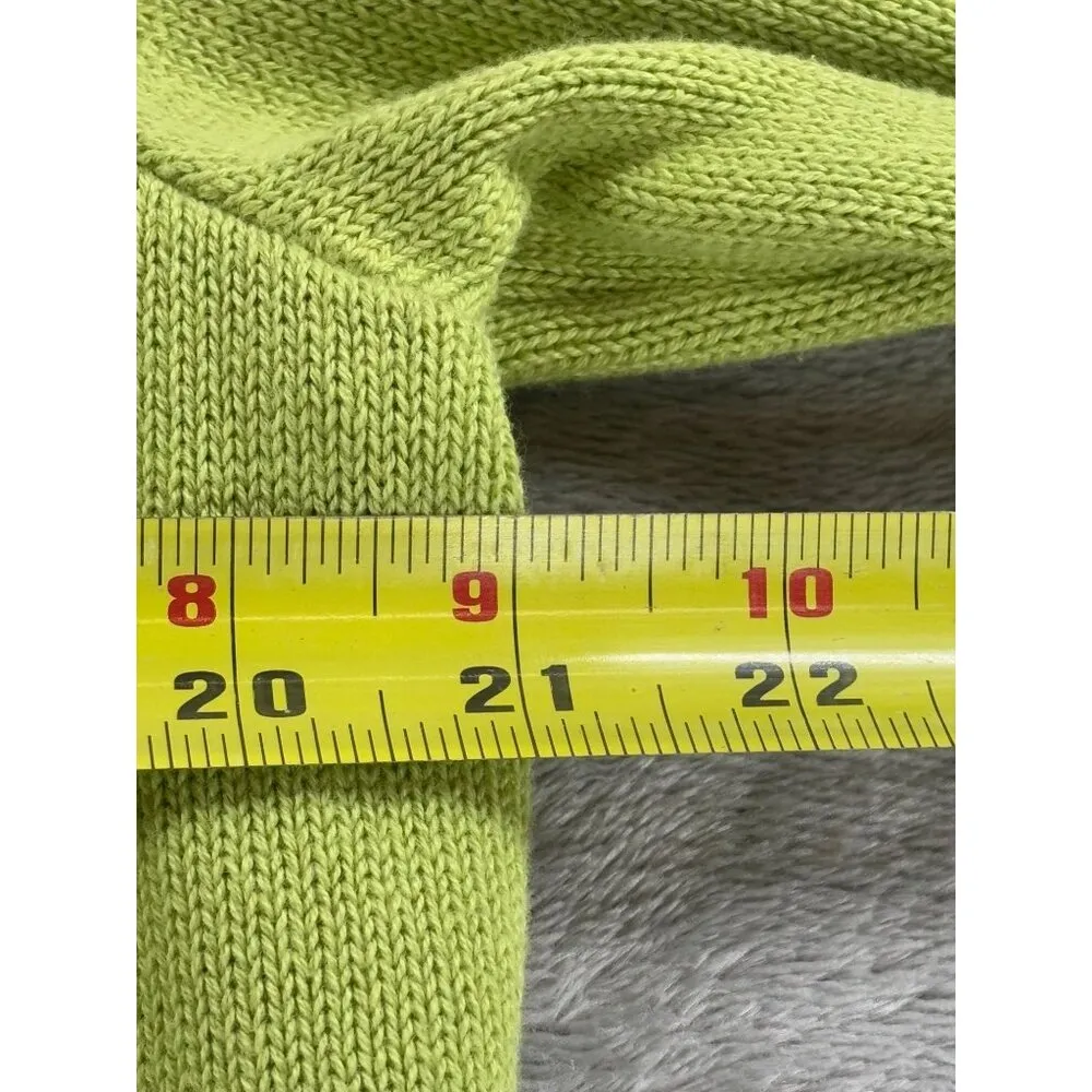 Pendleton Long Coventry Cardigan Lemongrass Sweater Women's XL Cotton Green - Image 7