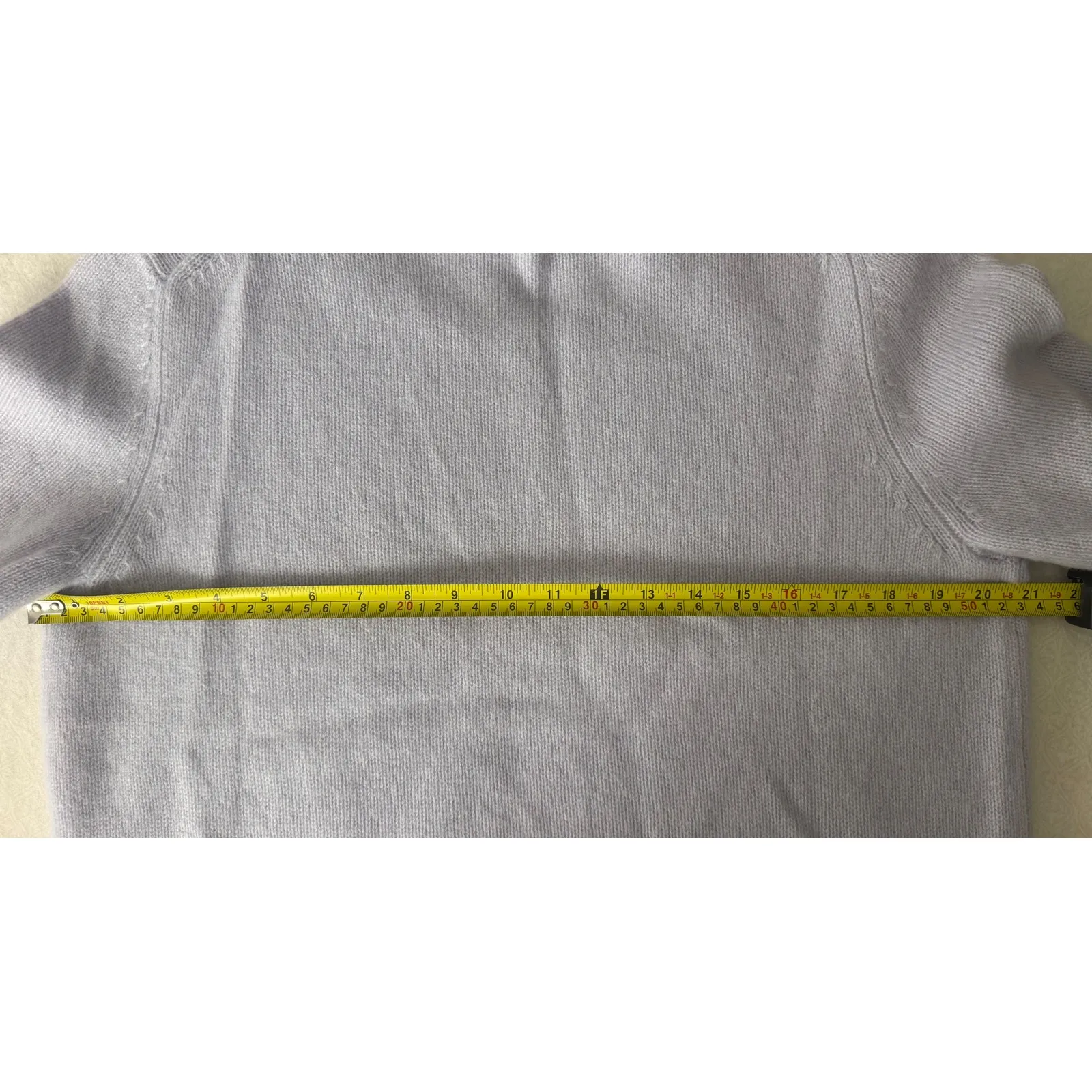 C by Bloomingdales Cashmere Top Short Sleeve Crewneck XXL serenity‎ blue Purple - Image 9