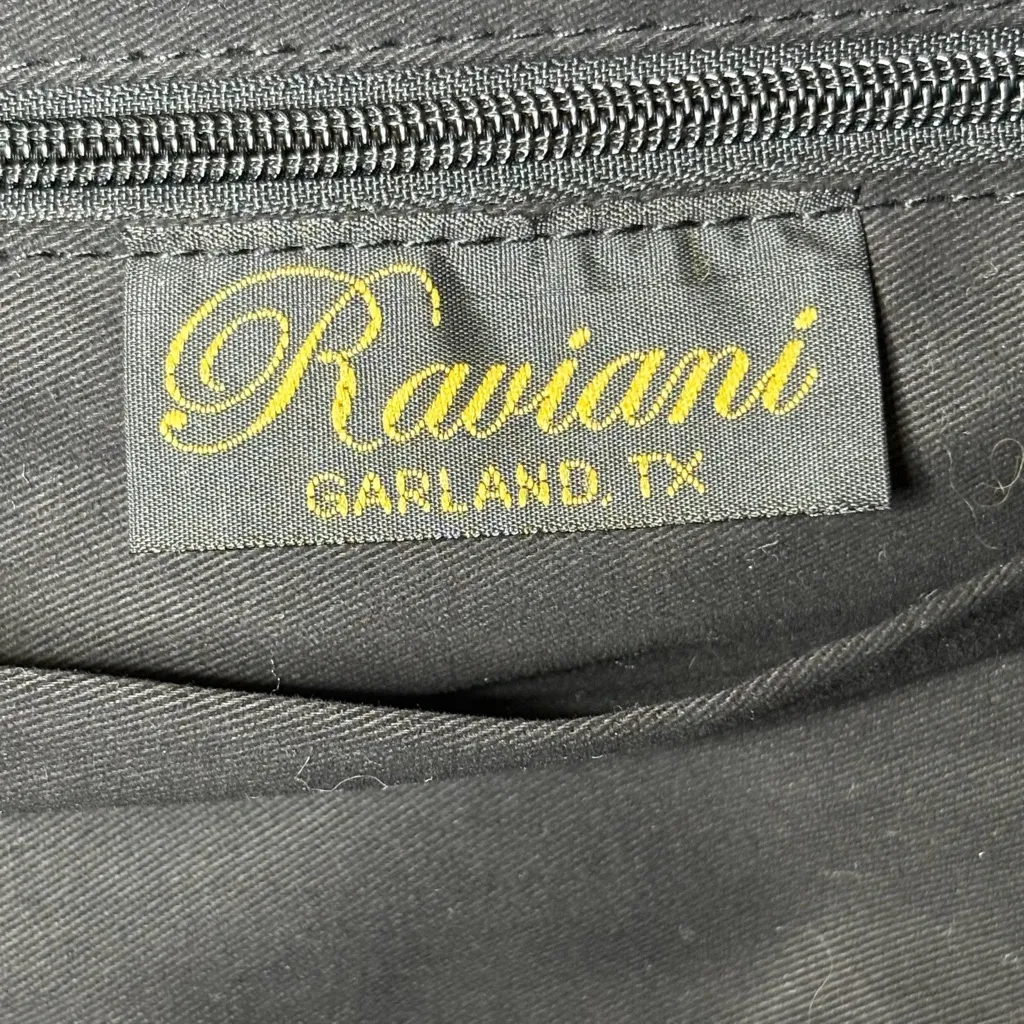 Raviani Overnight Duffle Crocodile Leather Crystal Cross Luggage Texas Mobwife Orange - Image 10