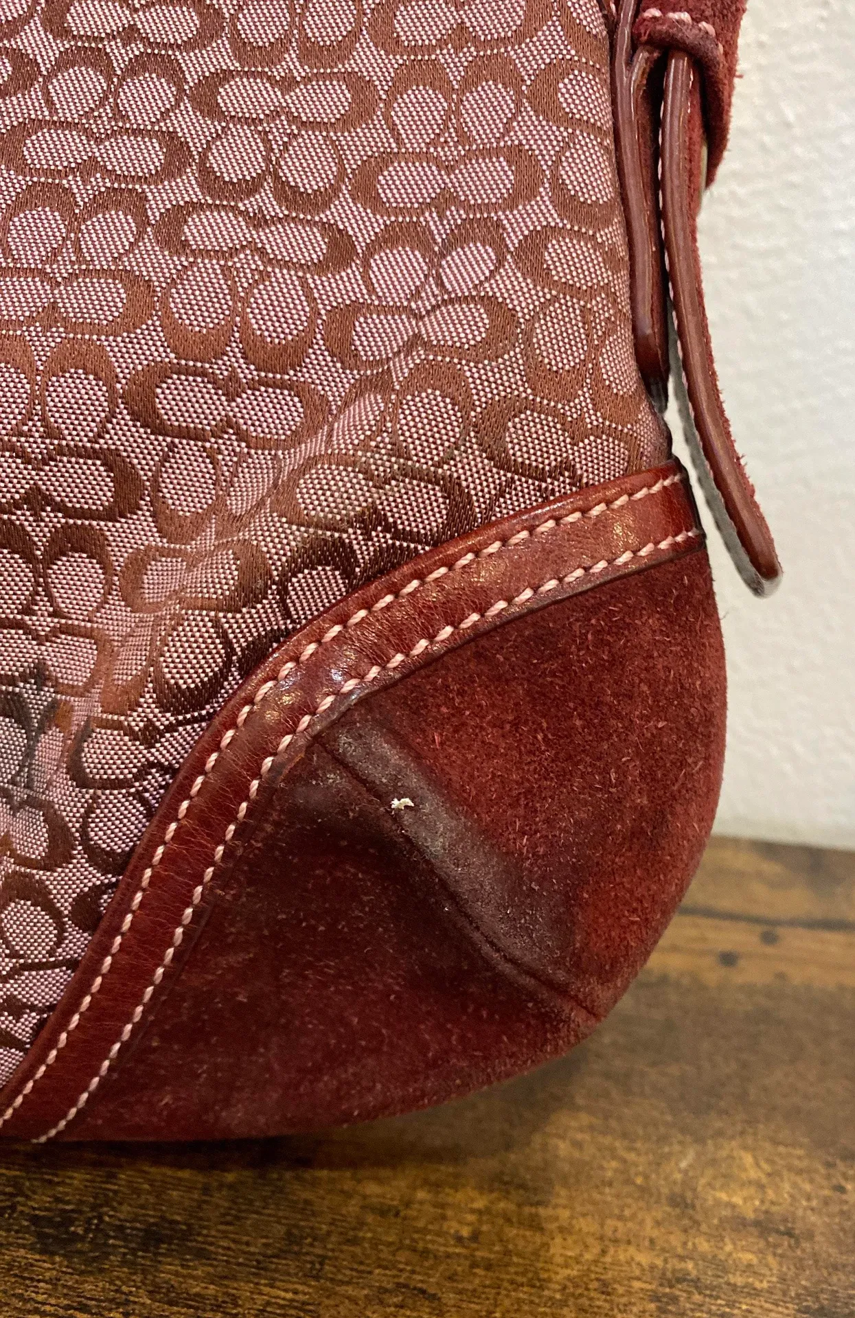 Coach Burgundy  Purse - Image 3